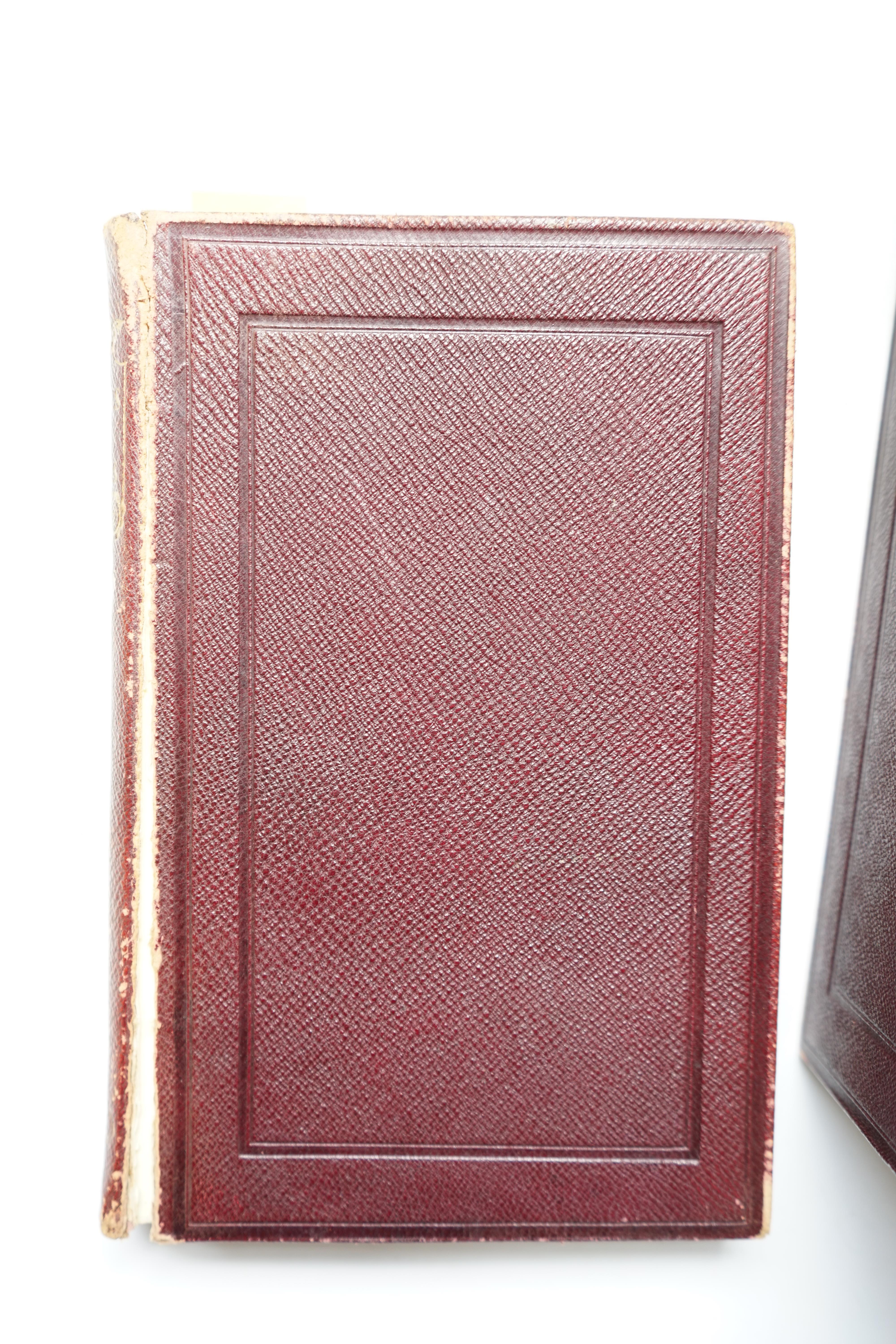 Byron, George Gordon Noel, Lord - The Works of Lord Byron, 6 vols, 8vo, red morocco, with portrait frontis to vol 1, John Murray, 1825 and, vols 7 & 8 uniformly bound, from an 8 volume set, John Murray, 1824, (8).